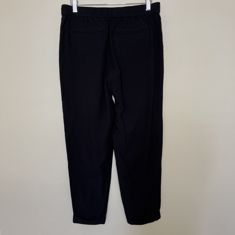 NWT Madewell Black Cuffed Track Trousers Pants Size Small Pull On Pockets - Picture 3 of 9